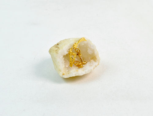 Presepe piccolo in Geode di Quarzo. Soprammobile, Idea Regalo