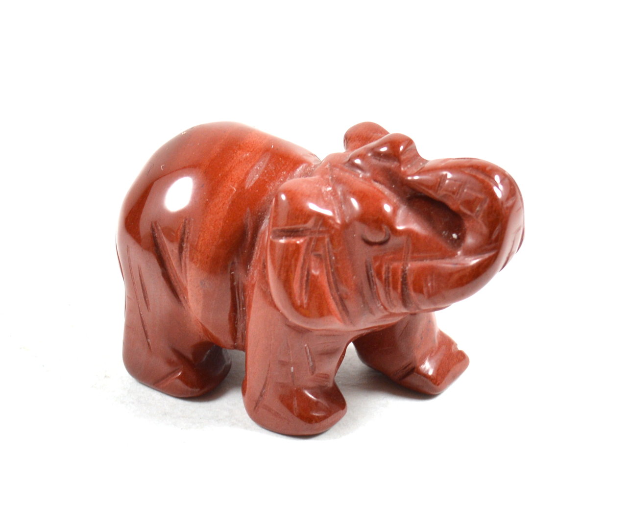 Elefante in Diaspro Rosso. Soprammobile, Idea Regalo