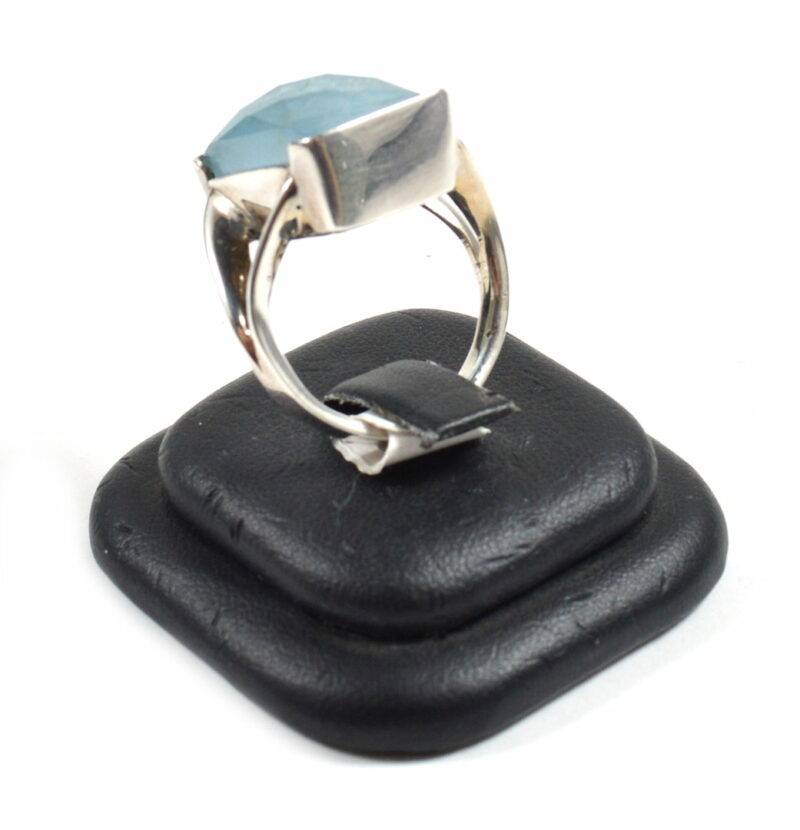 Anello in Argento 925 con Acquamarina Rettangolare - immagine 3
