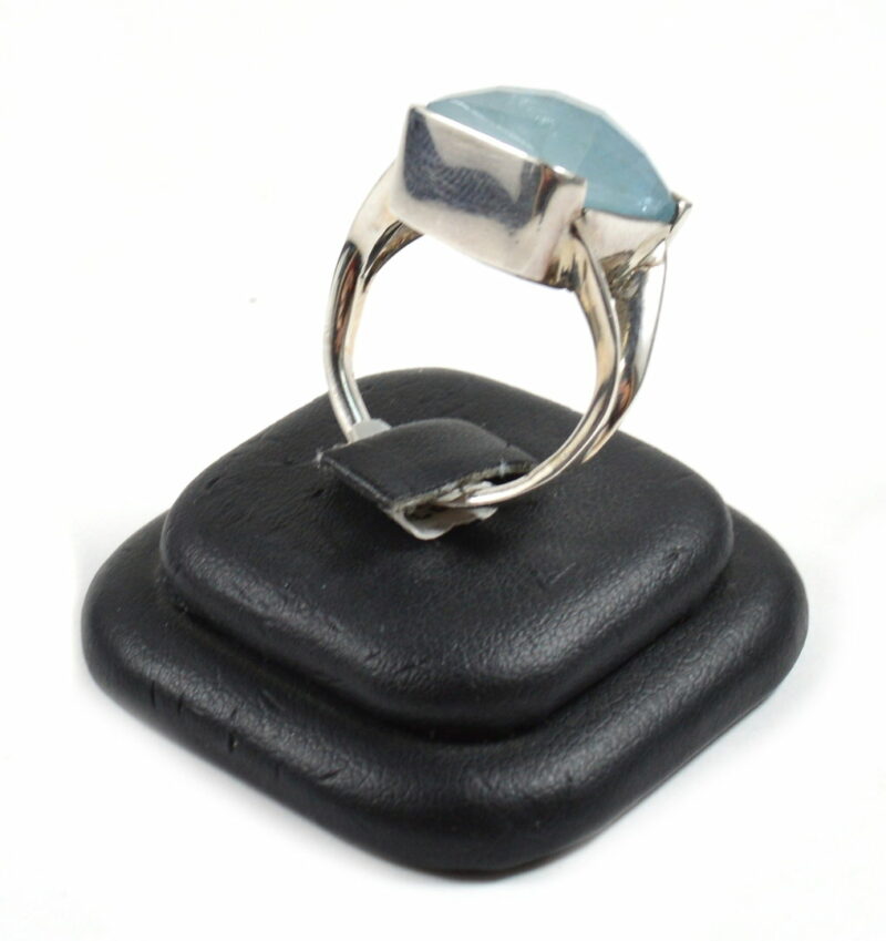 Anello in Argento 925 con Acquamarina Rettangolare - immagine 4