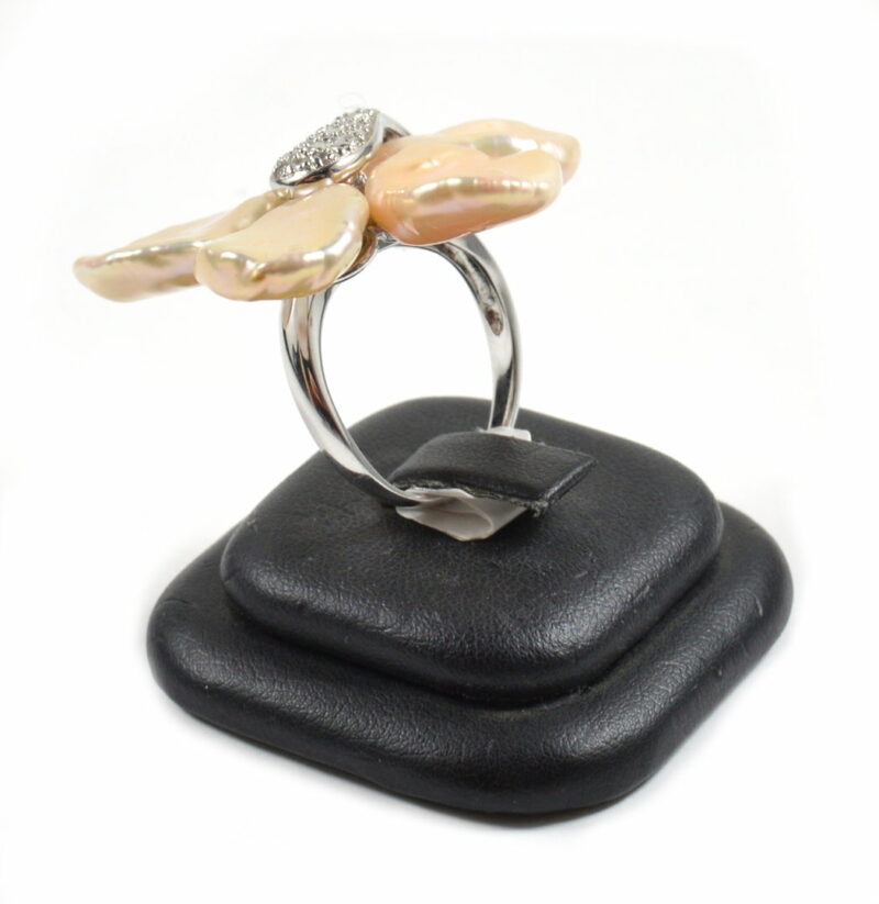 Anello in Argento 925 a Fiore con Scaramazze e Cubic Zirconia - immagine 3