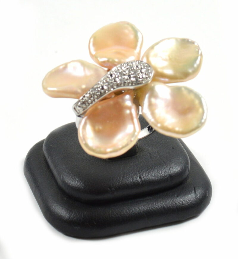 Anello in Argento 925 a Fiore con Scaramazze e Cubic Zirconia
