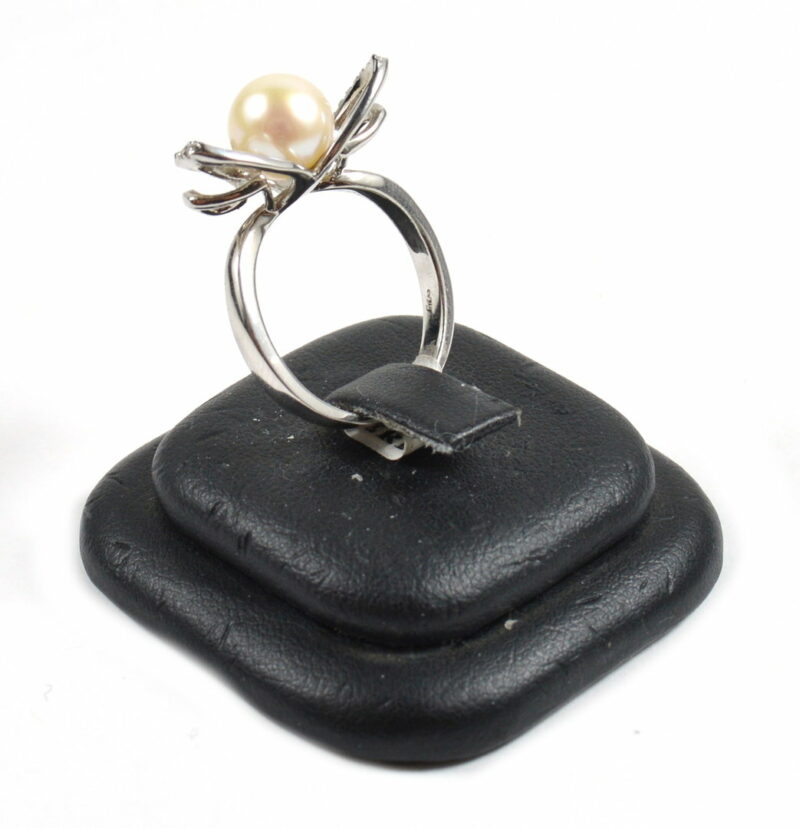 Anello in Argento 925 a Farfalla con Perla e Cubic Zirconia - immagine 3