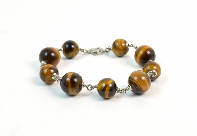 Bracciale in Occhio di Tigre e Argento 925