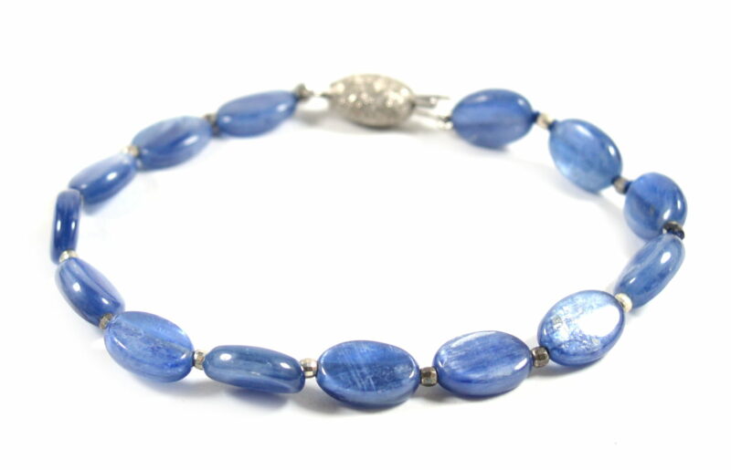 Bracciale in Cianite con Intercalari e Chiusura in Argento 925 - immagine 3