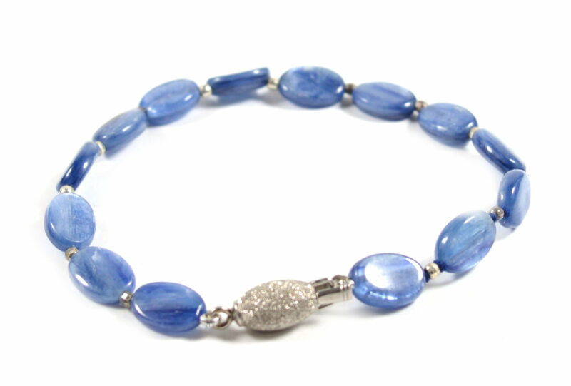 Bracciale in Cianite con Intercalari e Chiusura in Argento 925