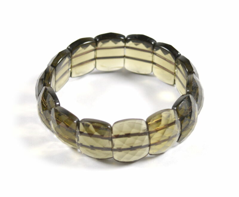 Bracciale Elasticizzato con doppio elastico in Quarzo Fumè - immagine 2