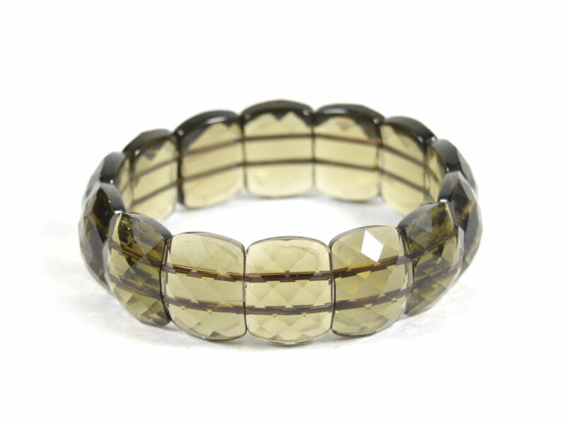 Bracciale Elasticizzato con doppio elastico in Quarzo Fumè
