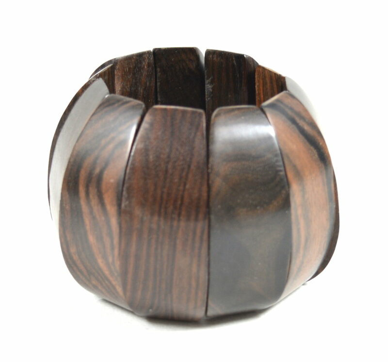 Bracciale Elasticizzato in Legno bombato