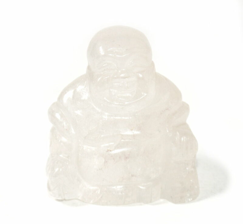 Buddha in Cristallo di Rocca. Soprammobile, Idea Regalo