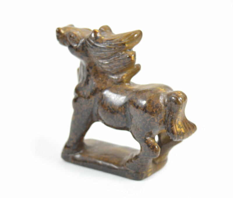 Cavallo in Occhio di Tigre. Soprammobile, Idea Regalo - immagine 2