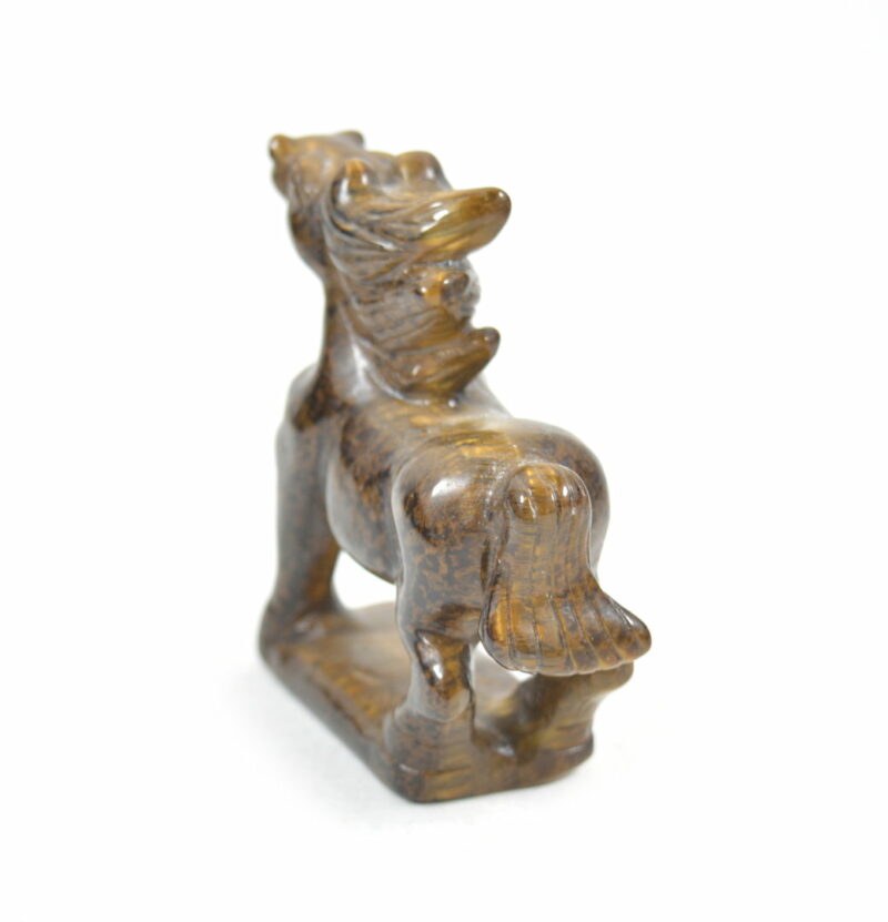 Cavallo in Occhio di Tigre. Soprammobile, Idea Regalo - immagine 3