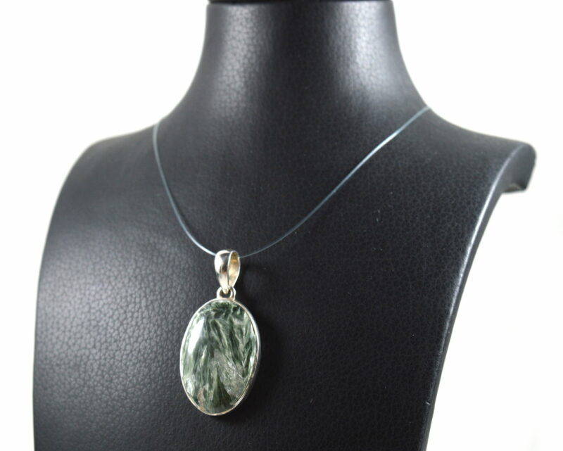 Ciondolo in Serafinite Naturale e Argento 925 - immagine 2