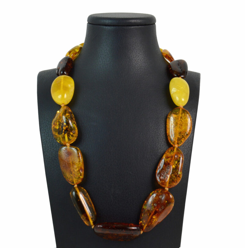 Collana a scalare in Ambra Baltica con chiusura in Argento 925