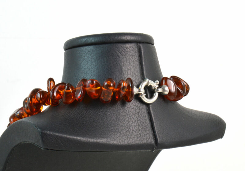 Collana Lunga in Ambra Baltica con chiusura in Argento 925 - immagine 2