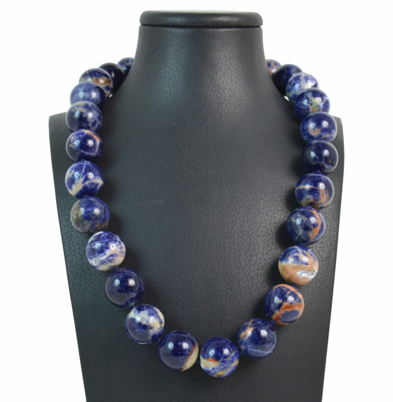 Collana in Sodalite Network con chiusura in Argento 925