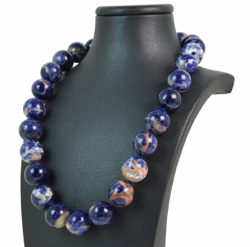 Collana in Sodalite Network con chiusura in Argento 925 - immagine 2