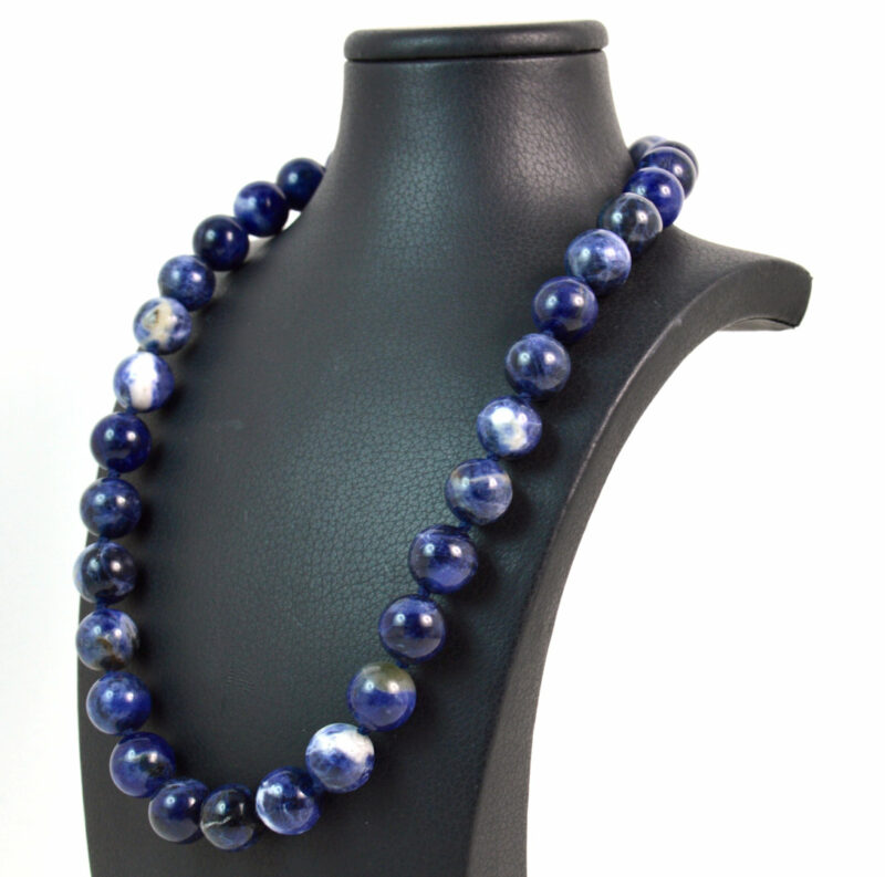 Collana in Sodalite Liscia con chiusura in Argento 925 - immagine 2