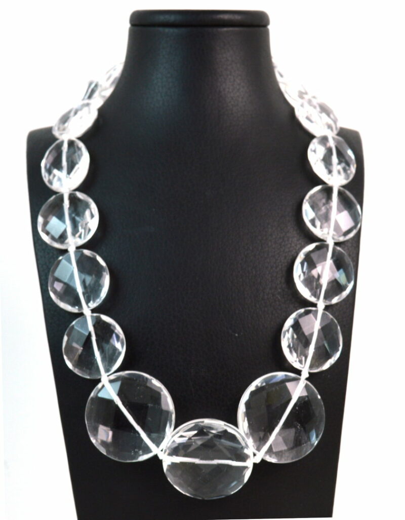 Collana in Cristallo di Rocca e chiusura in Argento 925