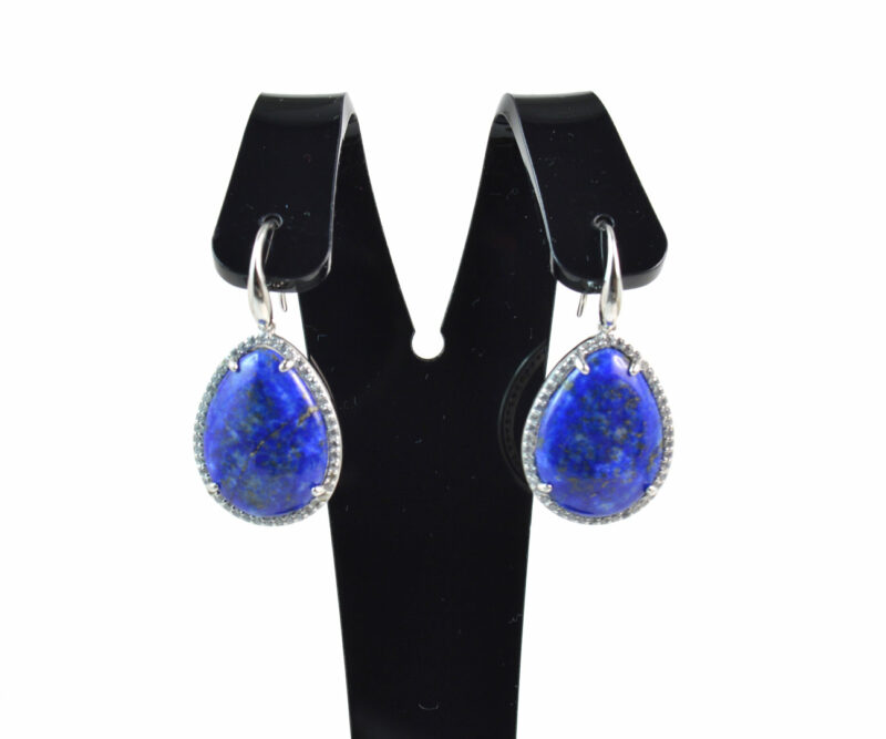 Orecchini con Lapislazzuli e Cubic Zirconia in Argento 925