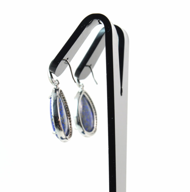 Orecchini con Lapislazzuli e Cubic Zirconia in Argento 925 - immagine 3