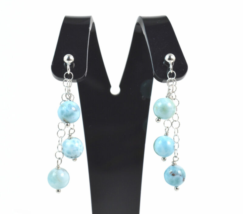 Orecchini Pendenti in Larimar e Argento 925