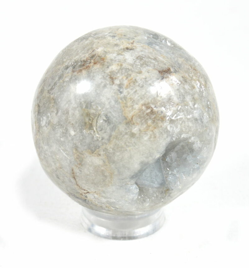 Sfera in Celestina con Geode.Soprammobile,Idea Regalo - immagine 2