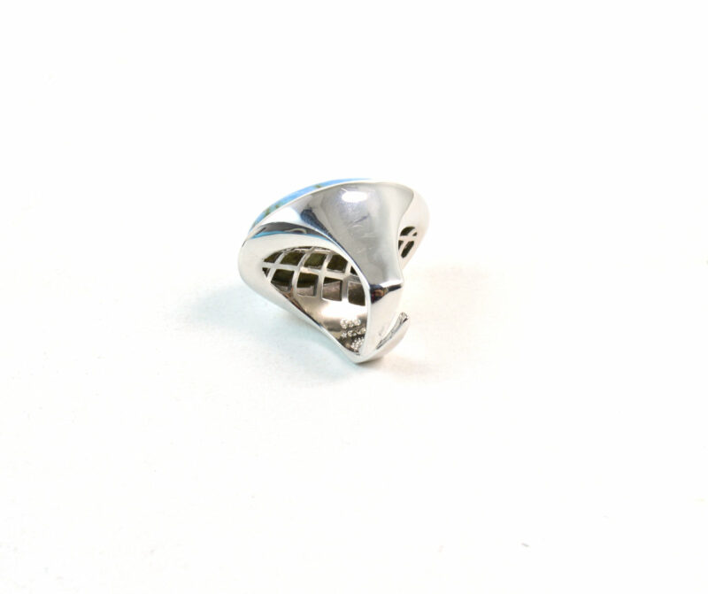 Anello in Turchese liscio ovale e Argento 925 - immagine 3