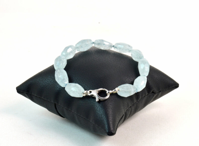 Bracciale in Acquamarina e chiusura Argento 925 - immagine 2