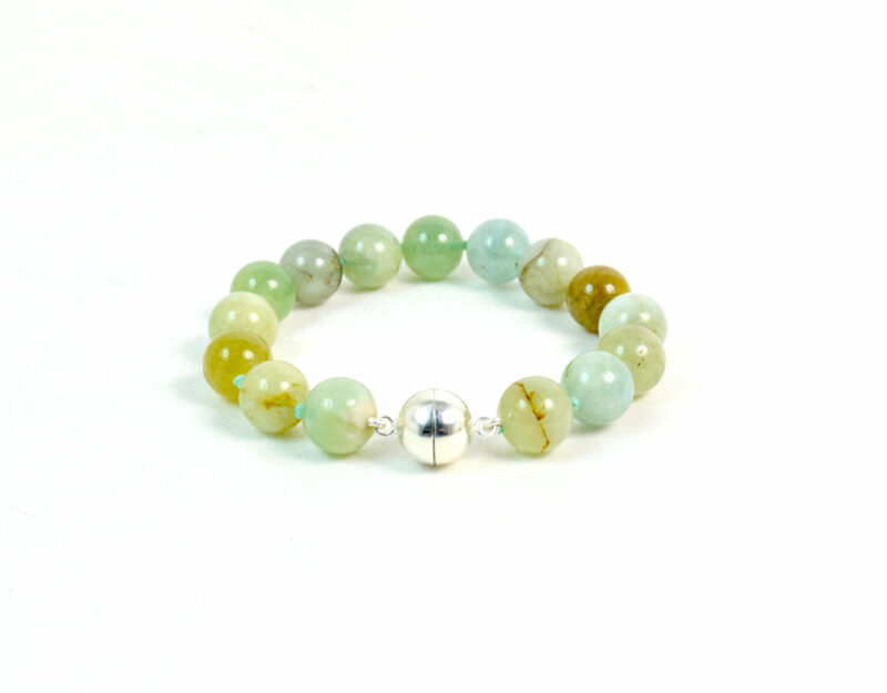 Bracciale in Acquamarina e chiusura in Argento 925 - immagine 2