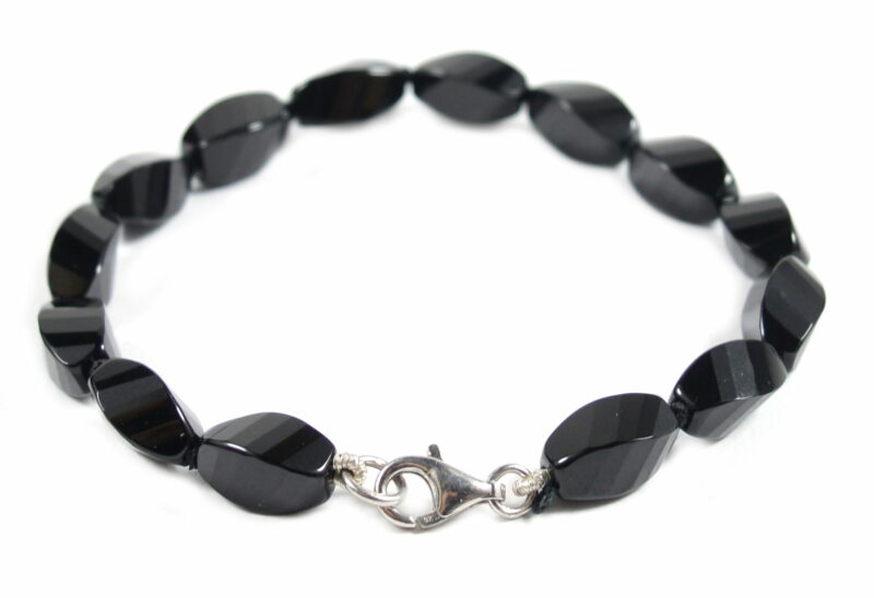 Bracciale in Onice e chiusura in Argento 925 - immagine 2