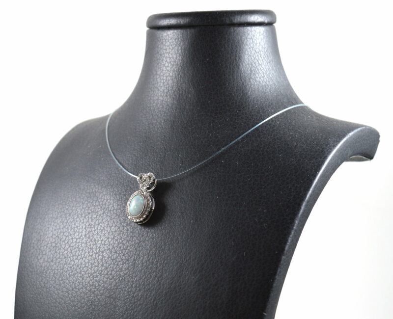 Ciondolo in Opale Nobile, Cubic Zirconia e Argento 925 - immagine 3