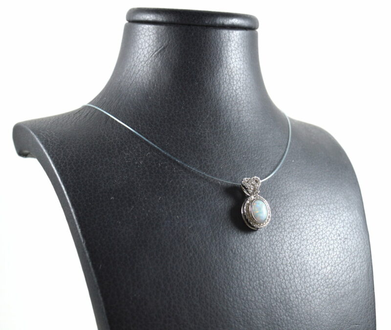 Ciondolo in Opale Nobile, Cubic Zirconia e Argento 925 - immagine 4