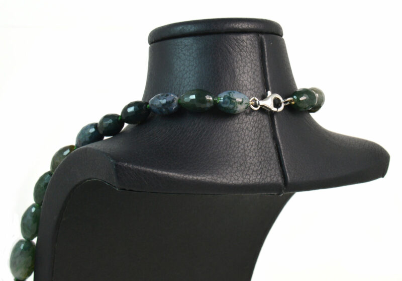 Collana a Scalare in Agata Muschiata e Chiusura in Argento 925 - immagine 3