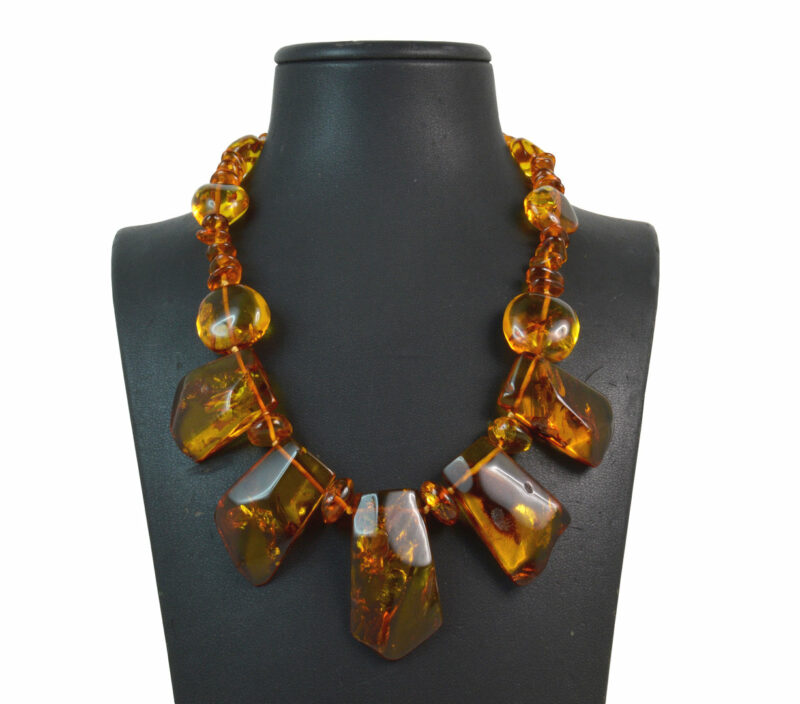 Collana scalare in Ambra Baltica con chiusura in Argento 925