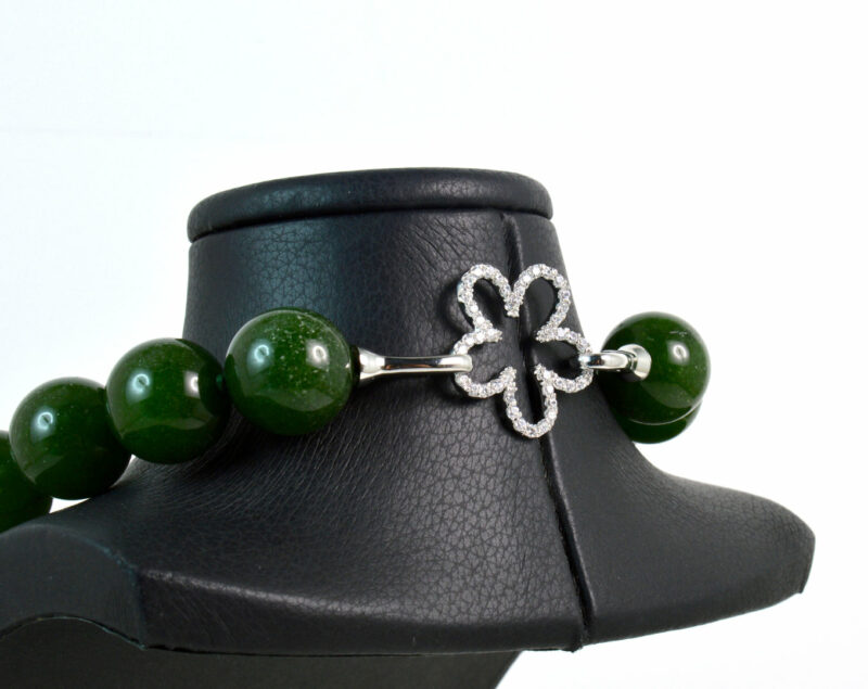 Collana in Giada Nefrite e chiusura in Argento 925 - immagine 2