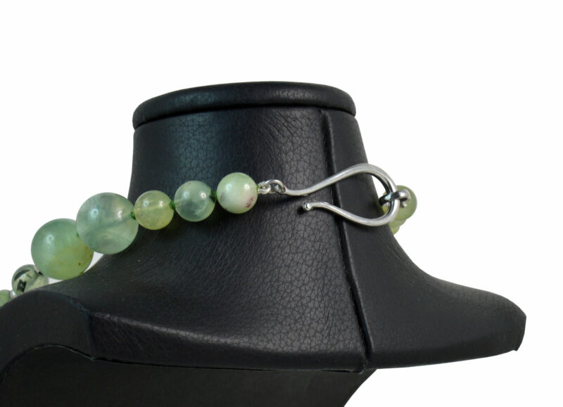Collana in Prehnite,Intercalari e chiusura Argento 925 - immagine 2