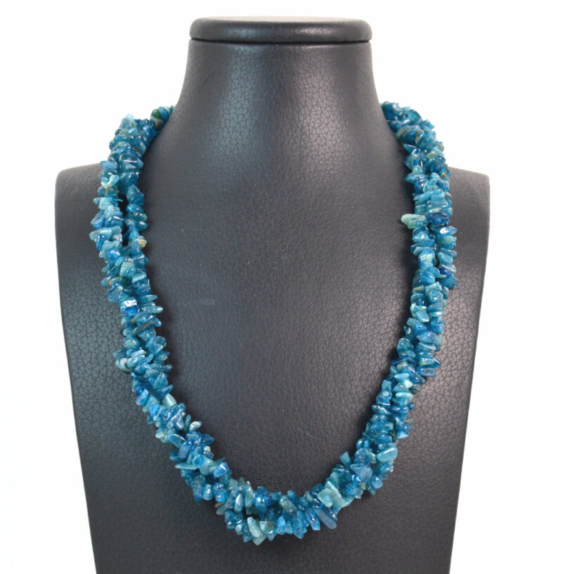 Collana Torchon in Apatite e chiusura in Argento 925
