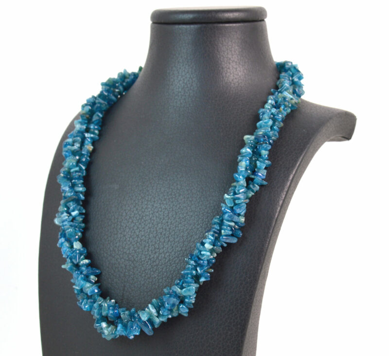 Collana Torchon in Apatite e chiusura in Argento 925 - immagine 3