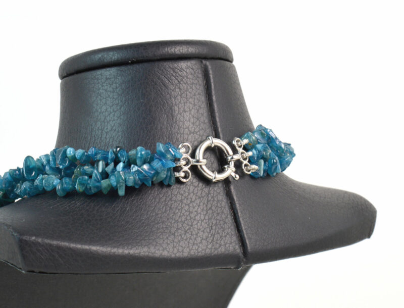 Collana Torchon in Apatite e chiusura in Argento 925 - immagine 2