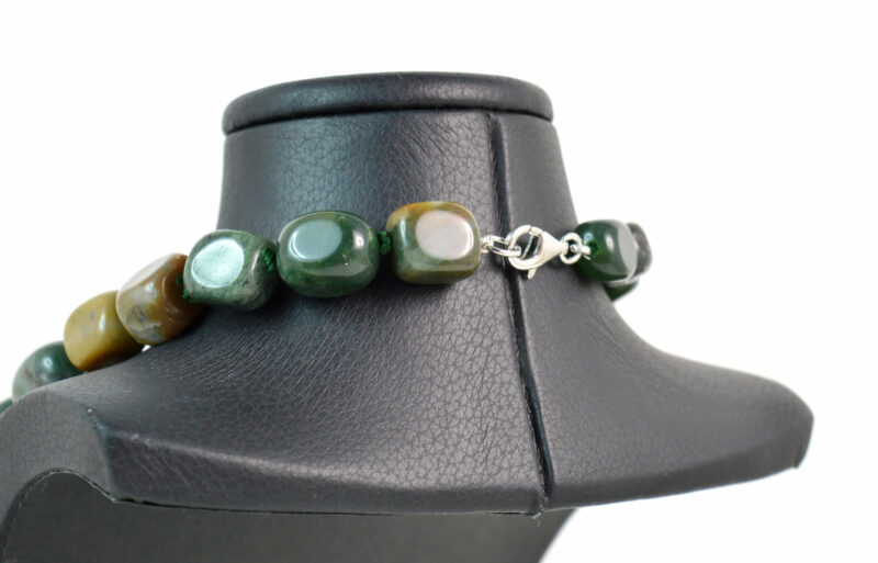 Collana a scalare in Agata Muschiata con chiusura in Argento 925 - immagine 2