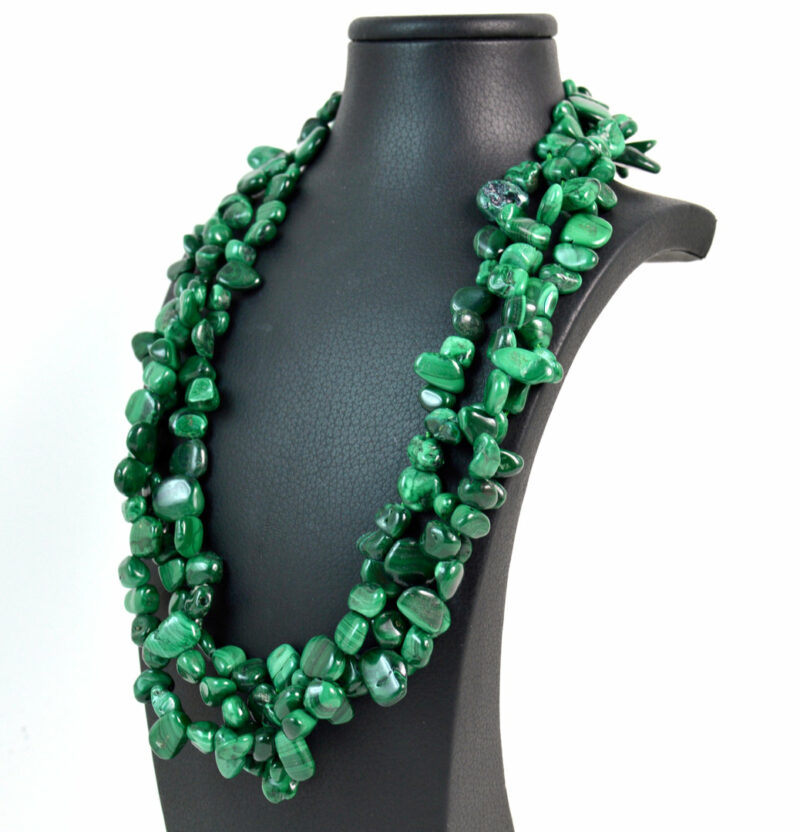 Collana a tre fili in Malachite - immagine 2