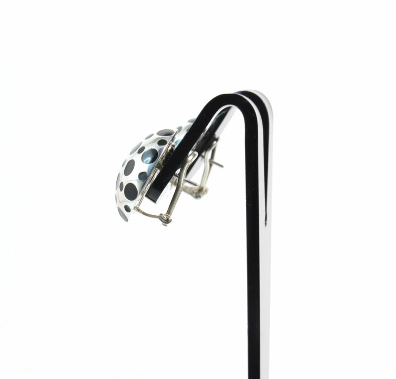 Orecchini Pois in Argento 925 e Smalto Nero - immagine 5