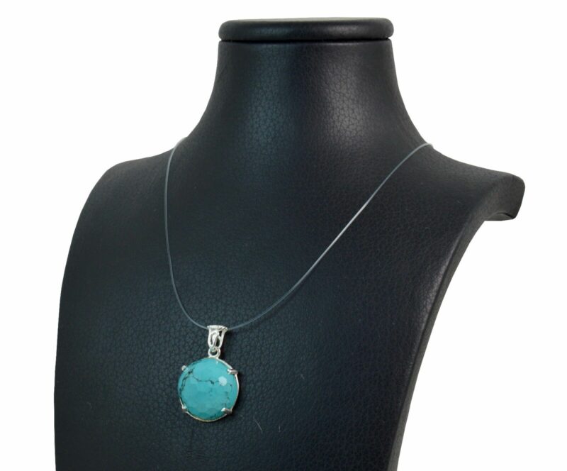 Ciondolo in Howlite Turchese e Argento 925 - immagine 2