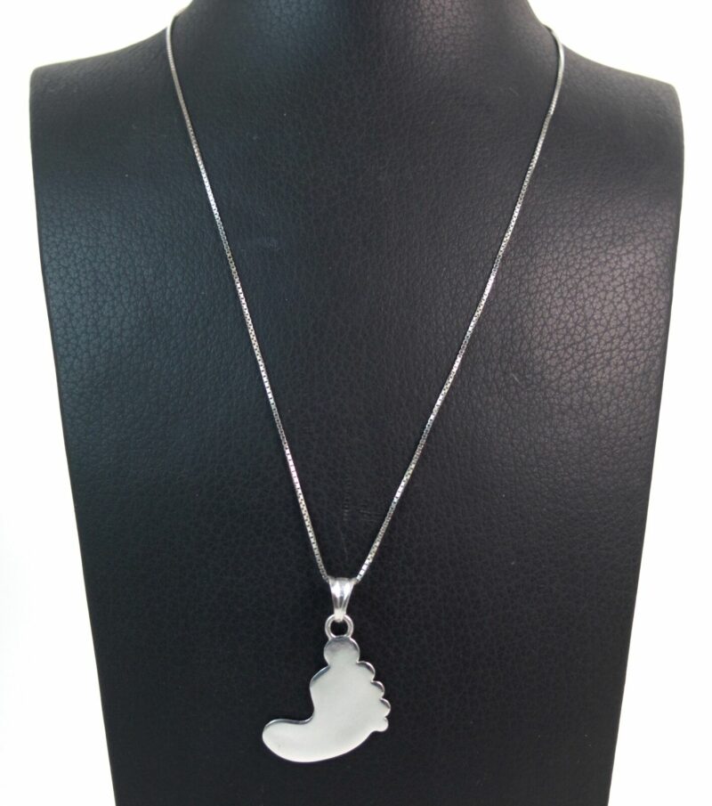 Ciondolo Piedino Bimbo con Collana in Argento 925 - immagine 2