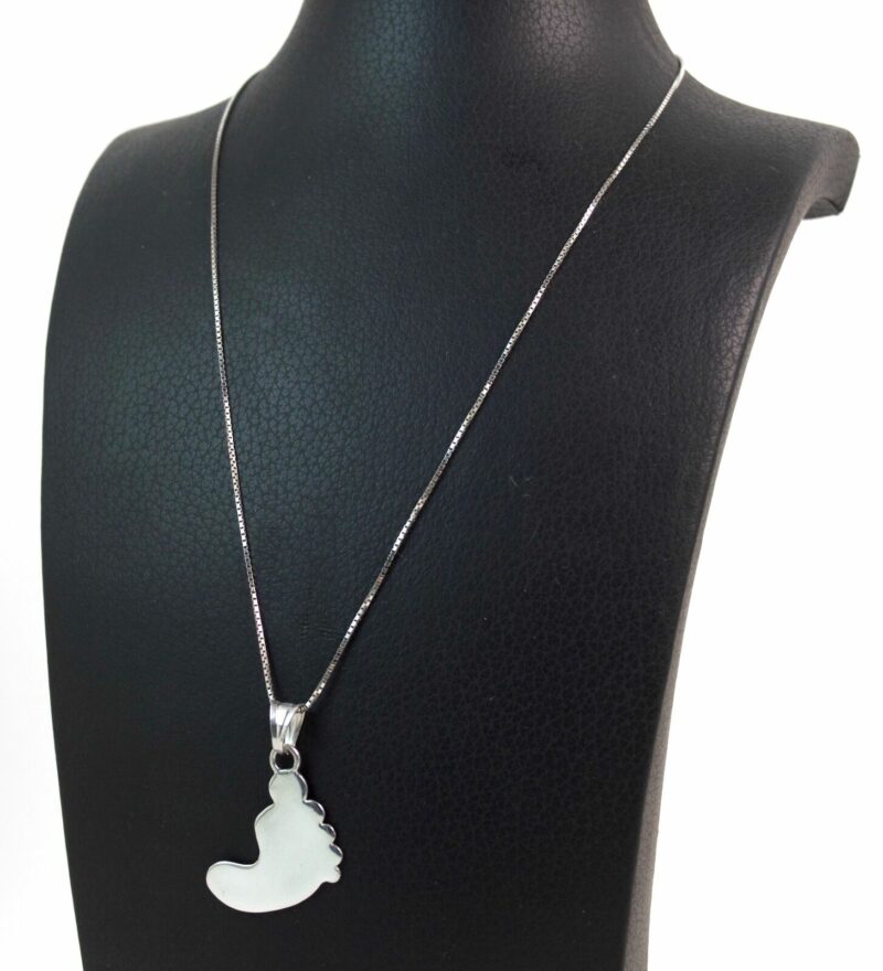 Ciondolo Piedino Bimbo con Collana in Argento 925 - immagine 7