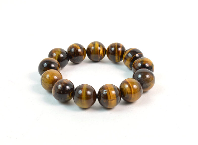 Bracciale Elasticizzato in Occhio di Tigre (Ø 16 mm circa)