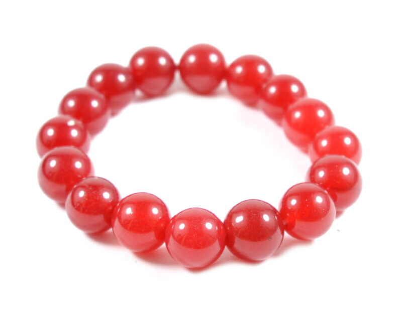 Bracciale Elasticizzato in Agata Rossa Rinforzata