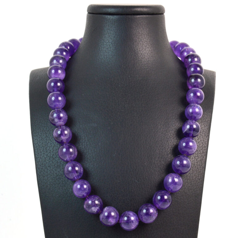 Collana in Ametista e chiusura in Argento 925