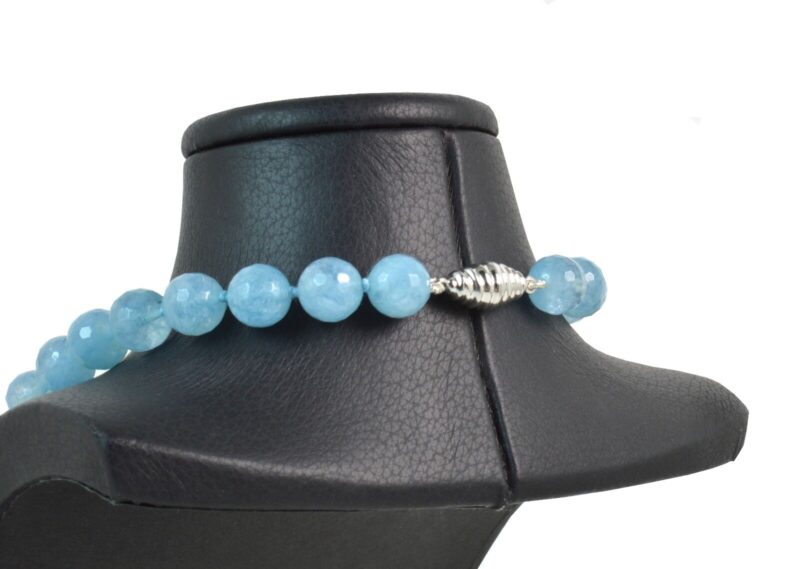 Collana in Acquamarina, Intercalari con chiusura in Argento 925 - immagine 3
